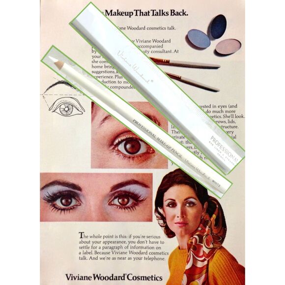 1960's Viviane Woodard Deadstock White Eyeliner - Picture 1 of 10